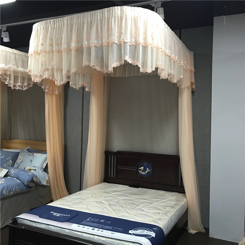 豪华蚊帐吸顶天花导轨蚊帐 u型挂壁加厚铝合金轨道宫廷帐厂价直销