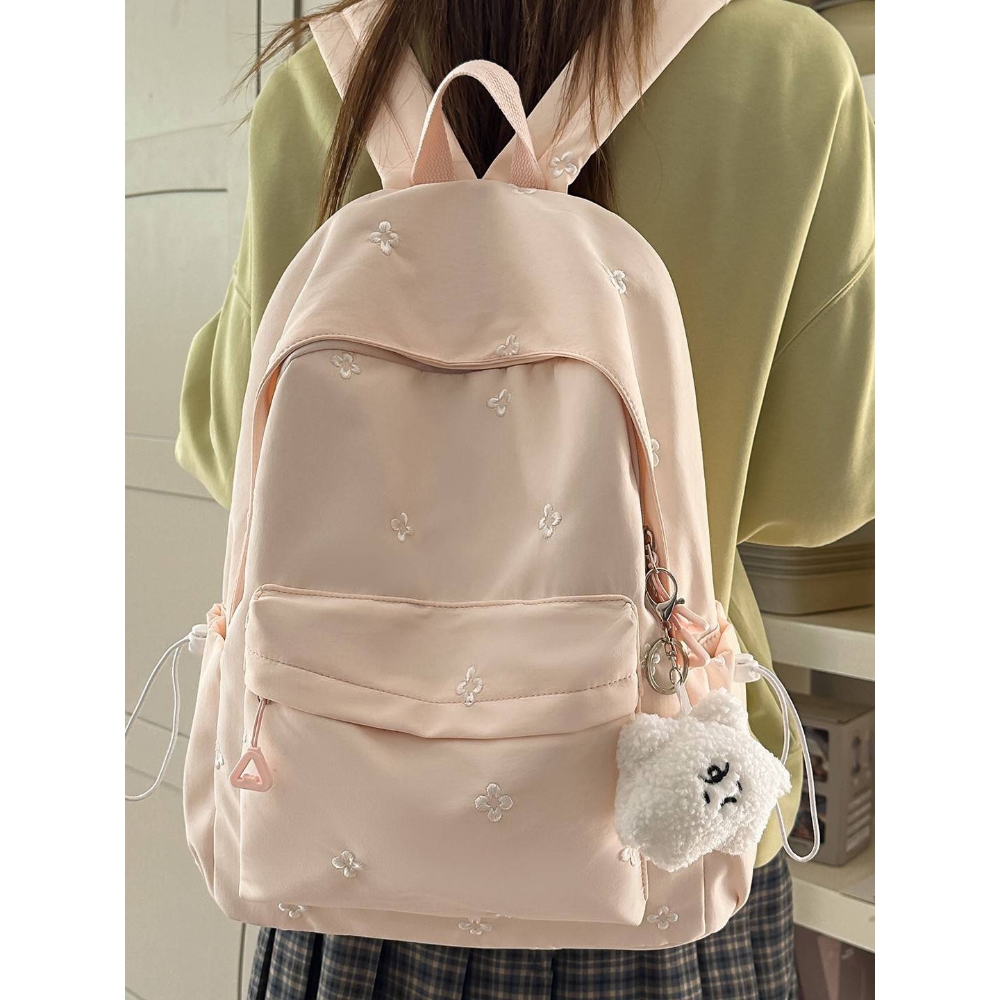 官方品牌韩系ins森系甜美软妹旅行背包高颜值学院风刺绣花朵中学,箱包皮具/热销女包/男包,痛包,淘宝优惠券,粉丝福利购,淘宝优惠卷