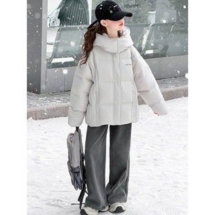 官方品牌女童高充绒量羽绒服冬季2025新款女孩洋气外套儿童女大童