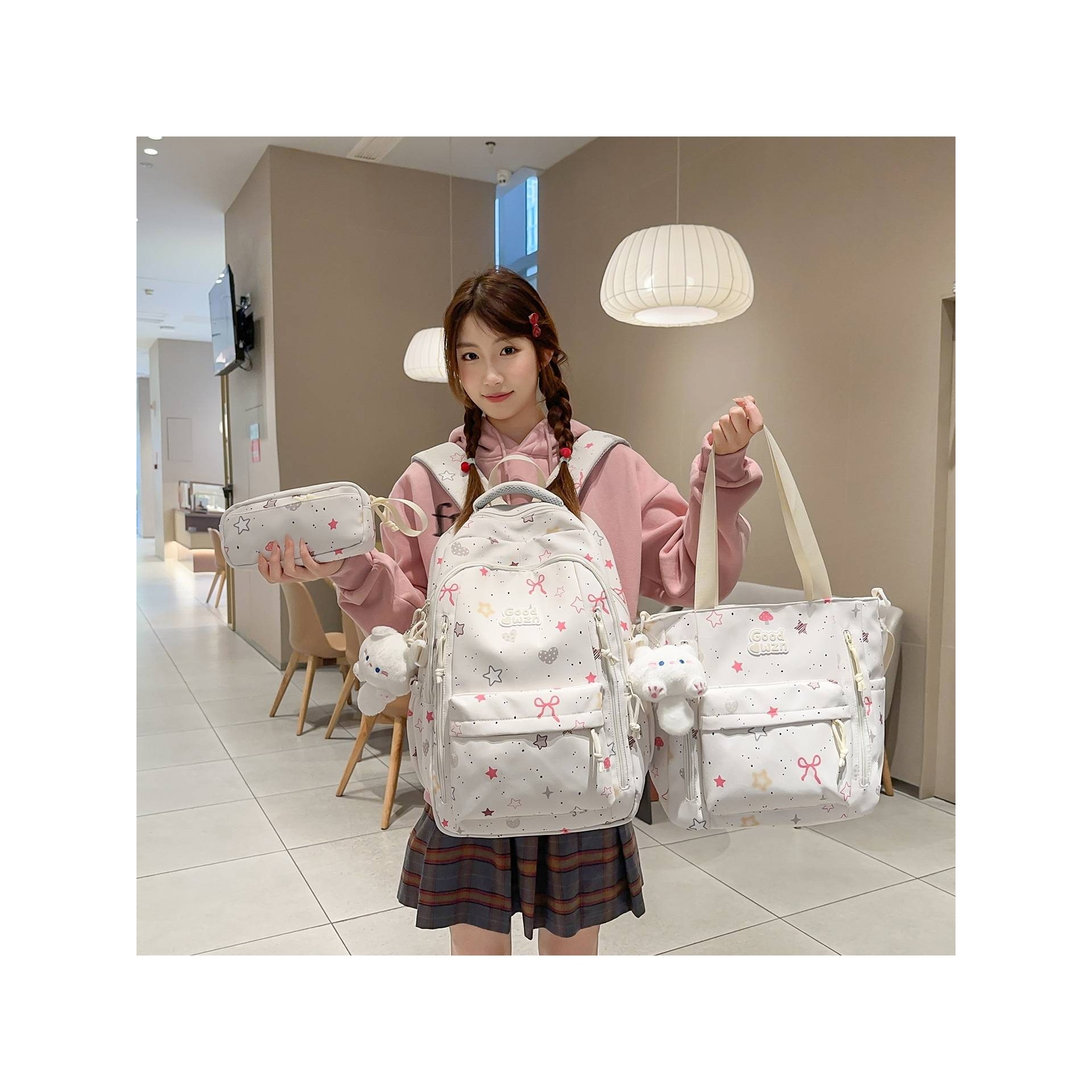 官方品牌学院风轻便可爱补课袋初中生女生高中学生双肩包学生旅行,箱包皮具/热销女包/男包,双肩背包,淘宝优惠券,粉丝福利购,淘宝优惠卷