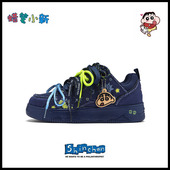 厚底多鞋 带2026年新款 学生百搭潮流板鞋 蜡笔小新情侣面包鞋 运动鞋