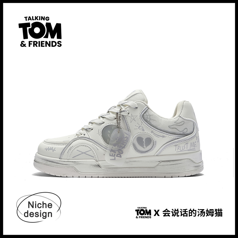 汤姆猫小白鞋情侣潮牌板鞋