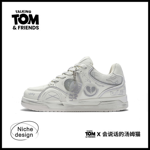 汤姆猫小白鞋情侣潮牌板鞋