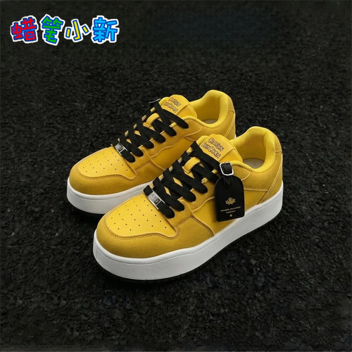 蜡笔小新板鞋电母黄厚底休闲鞋