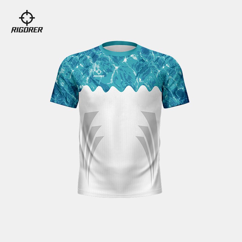 【厂牌同款】准者运动T恤数码印夏季短袖休闲训练健身圆领海洋T