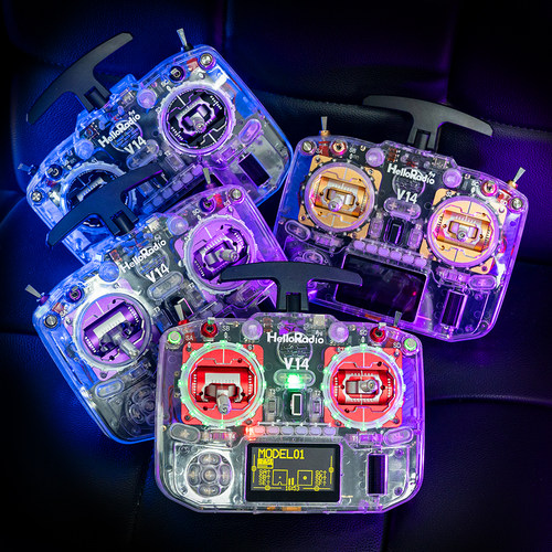 HelloRadio V14遥控器FPV穿越机无人机航模RDC摇杆送电池