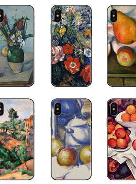 适用保罗塞尚绘画油画风景水果保护套苹果15vivo华为mate60ppro红米三星S23S24小米iPhone16promax手机壳