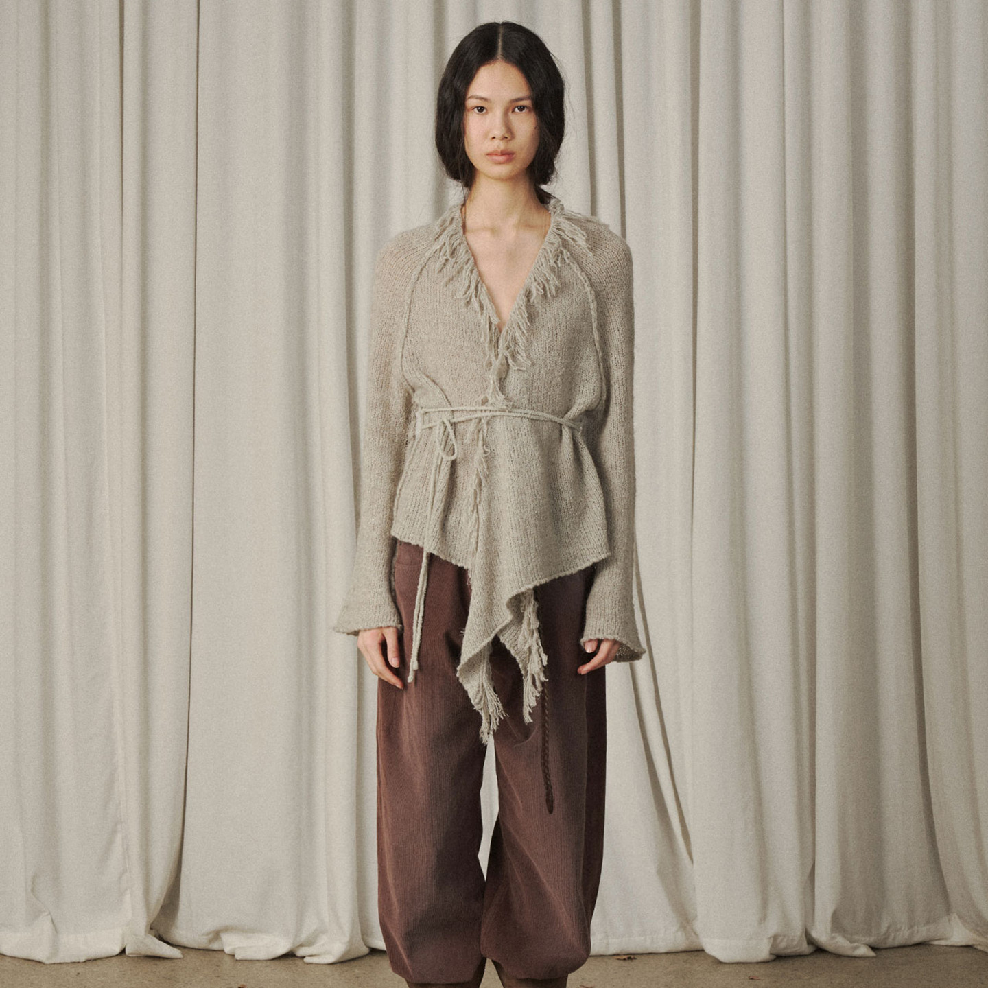 VERSO 25FW秋冬韩国直邮买手店代购小马海毛手工针织开衫外套上衣