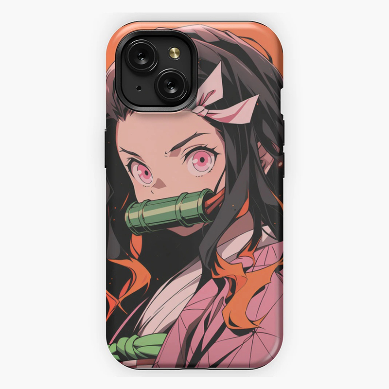 亮面菲林硬壳祢豆子15ProMax手机壳适用苹果14Plus鬼灭之刃iPhone13华为P60动漫周边vivo一加ace3v小米12oppo