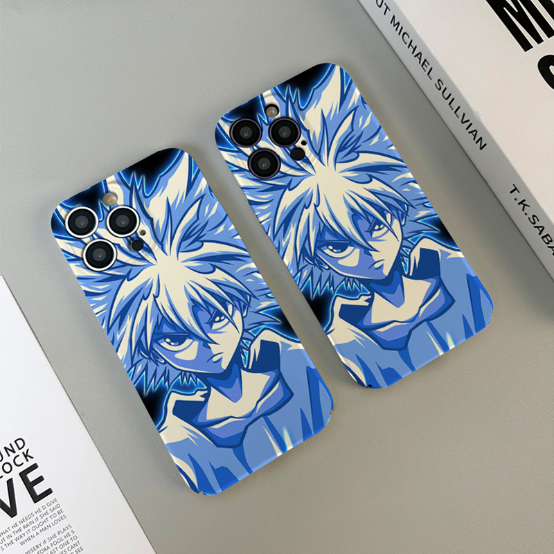 亮面菲林壳硬套全职猎人奇犽手机壳适用于14puls苹果15ProMax日系动漫iPhone13Mini华为vivo一加11小米12oppo