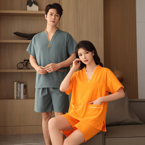 纯棉男女款大码汗蒸服桑拿按摩服