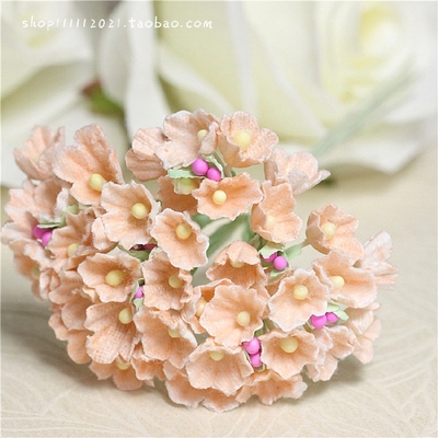 七彩七色花橘色绒布小纸1CM