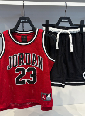 JORDAN乔丹25年夏款男女童透气速干篮球运动背心T恤JD2222017