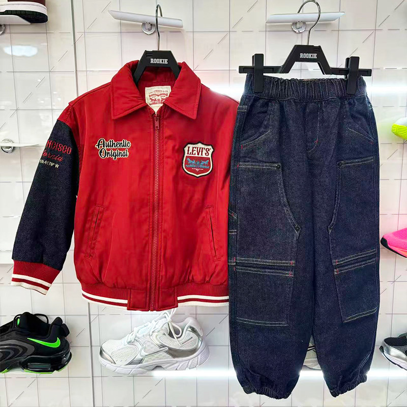 Levis李维斯26年专柜新年款男女童时尚牛仔拼色棉服外套LV2612077,童装/婴儿装/亲子装,普通外套,淘宝优惠券,粉丝福利购,淘宝优惠卷