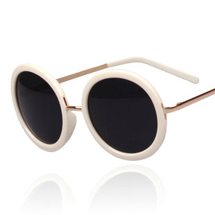 鸟叔绅士白色水原希子ins墨镜圆形韩国太阳镜权志龙同款太阳眼镜