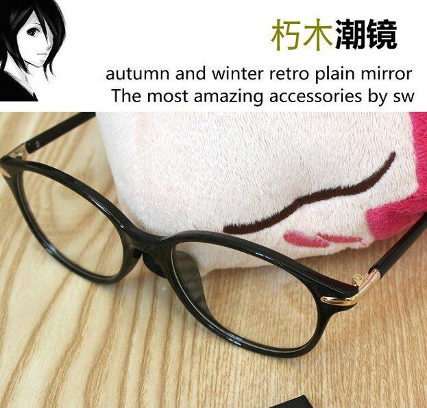 日本复古韩国平光镜眼镜架男女情侣简约鹿晗权志龙同款黑框眼镜框