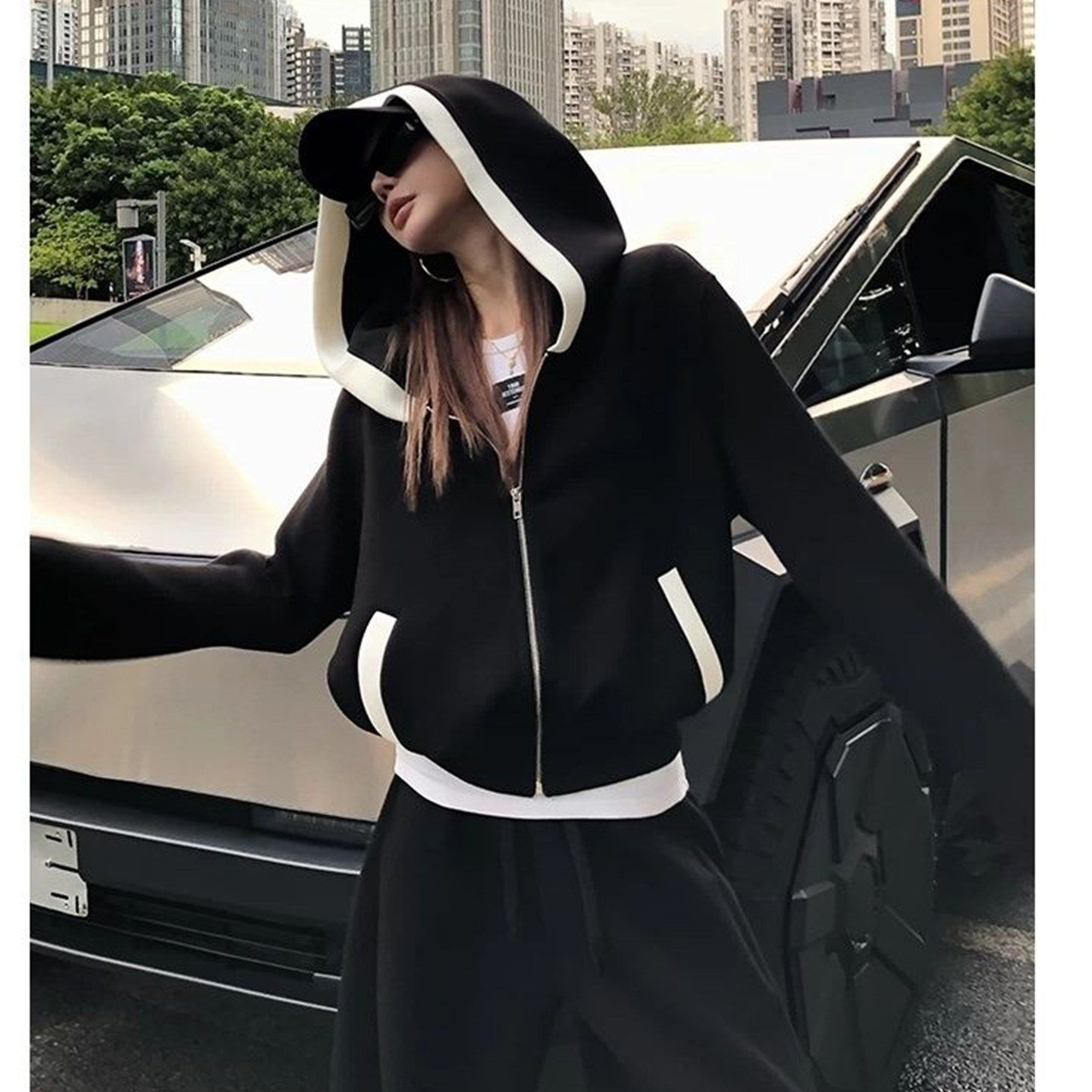 Lastdne韩系复古卫衣外套