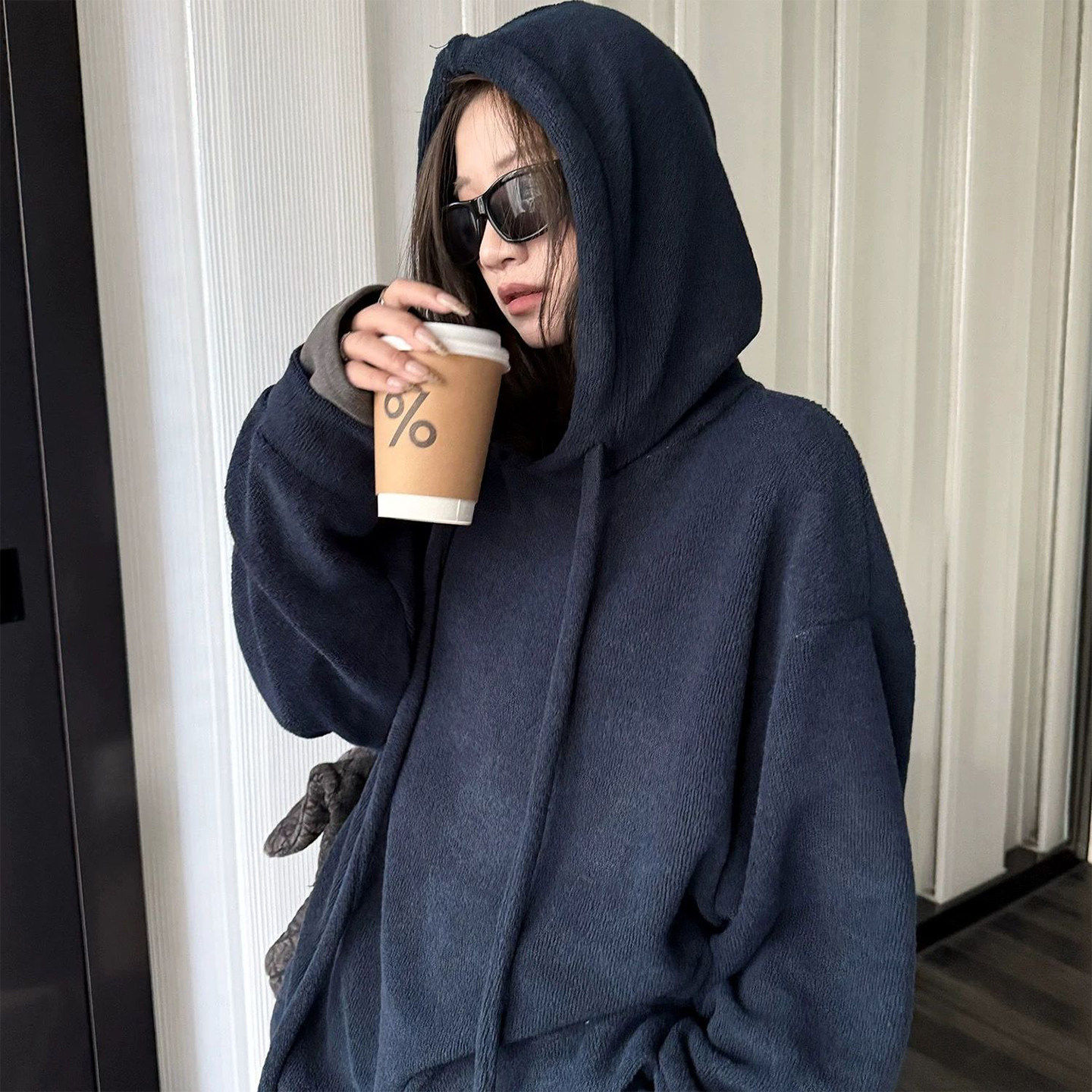 Lastdne韩系复古卫衣女连