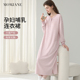 待产裙孕妇哺乳睡裙带胸垫睡衣孕期长袖 连衣裙产后喂奶孕妇裙春夏