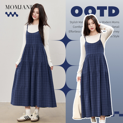 MomJane25年复古孕妇长款吊带裙