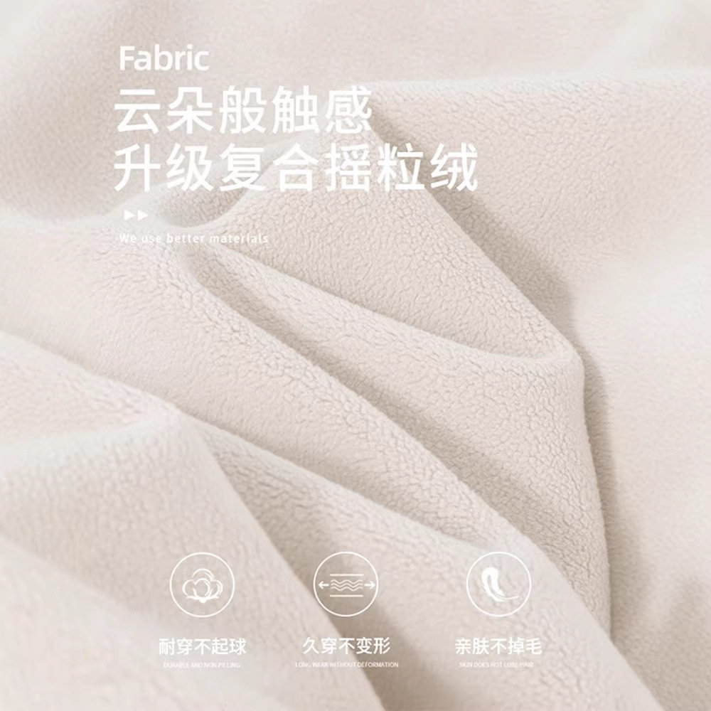 内搭摇粒绒外套女秋冬季加绒加厚羊羔毛绒卫衣冲锋衣内胆校服