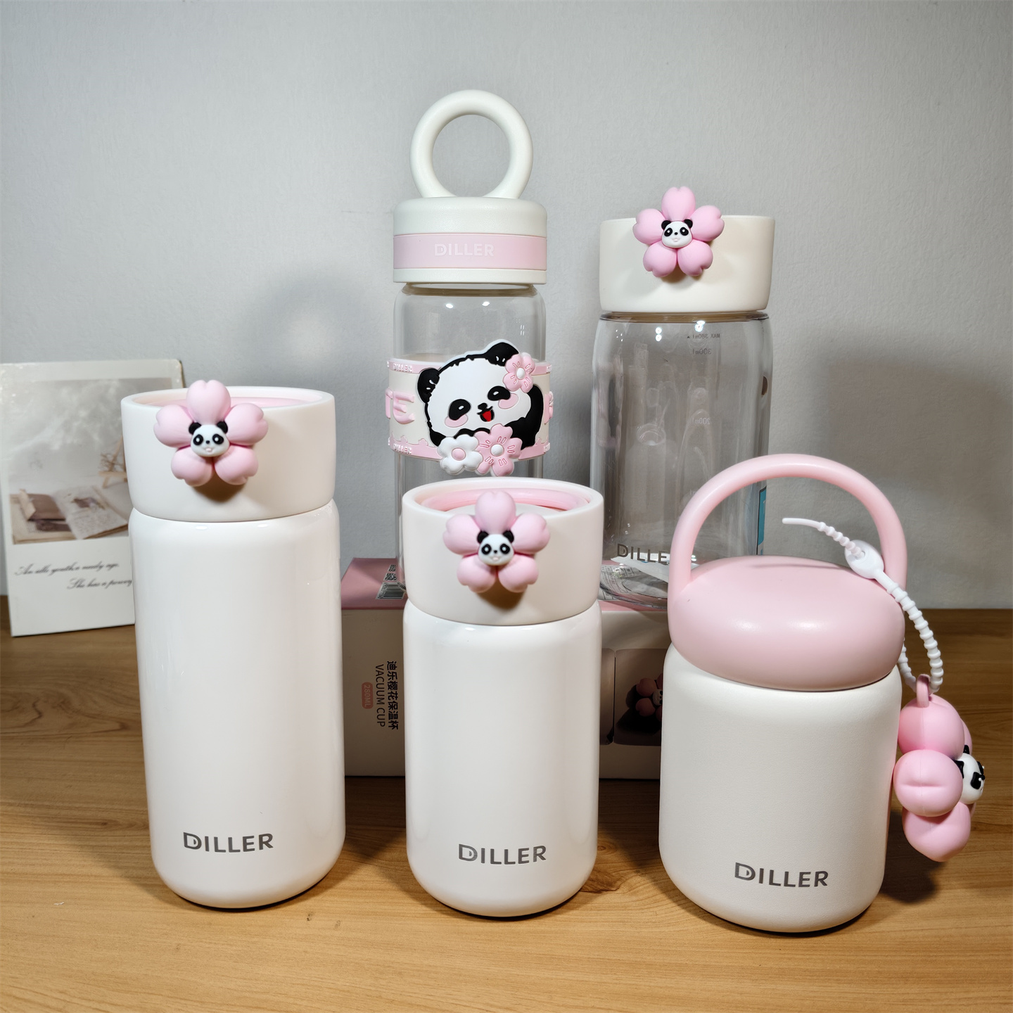 樱花熊猫316不锈钢保温杯