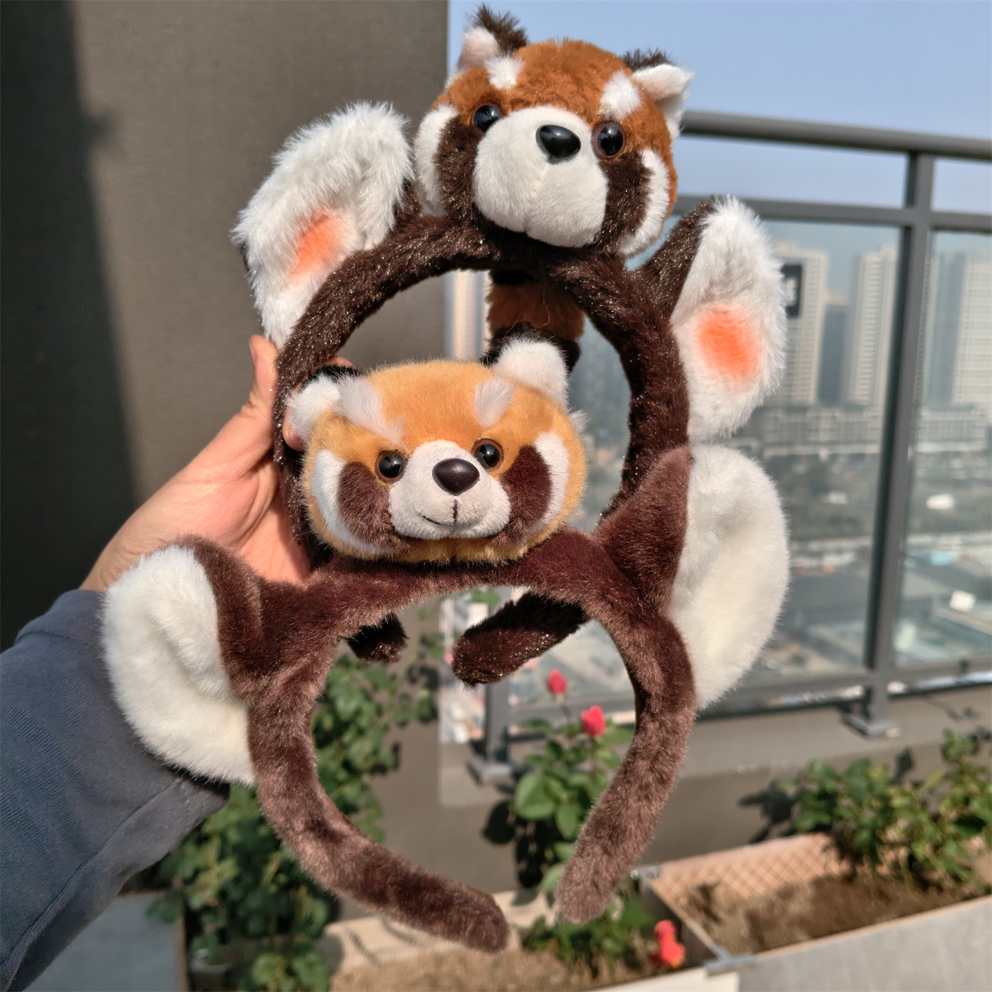 可爱毛绒玩具小熊猫发箍