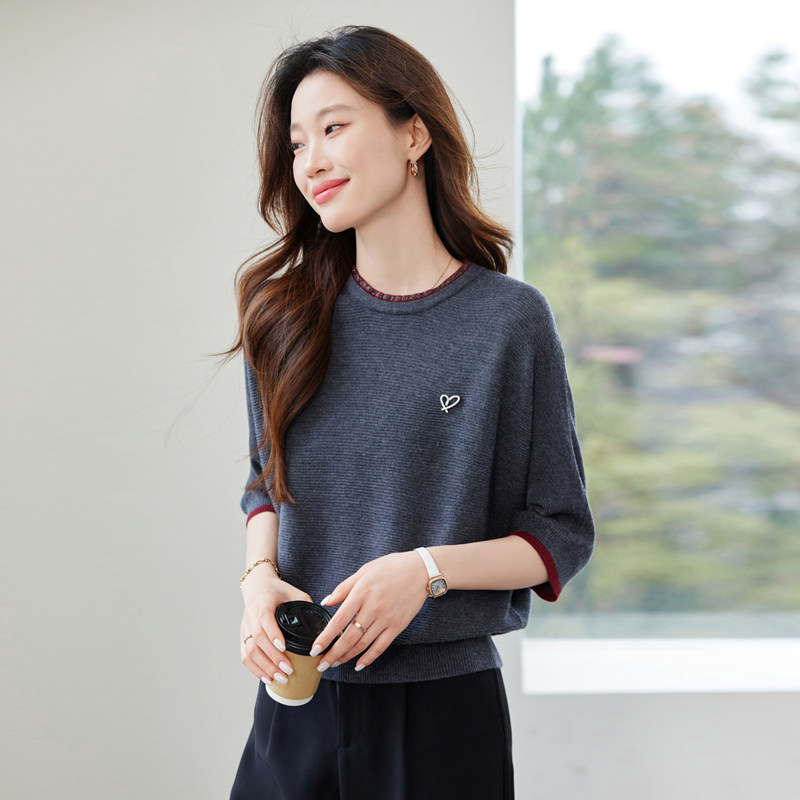 蝙蝠袖上衣女春秋季宽松