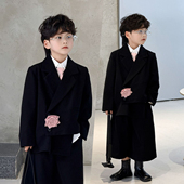 走秀演出服 潮酷帅气时髦儿童礼服生日西服时尚 高级感男童西装 套装