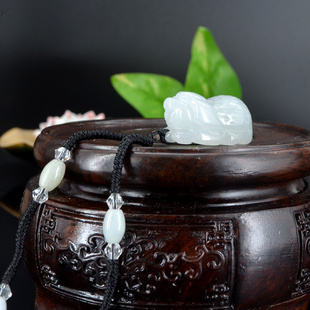 天然a货翡翠猪挂件A货缅甸玉猪吊坠男女立体生肖小猪项坠玉佩2418