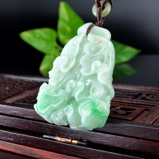 带翠天然a货翡翠白菜挂件A货缅甸玉白菜吊坠遇百财挂坠2919