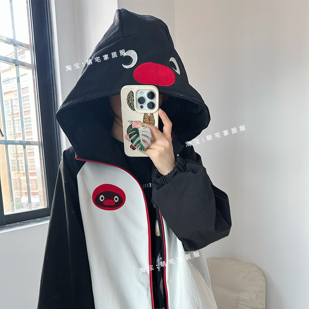 企鹅冲锋衣女春秋季新款