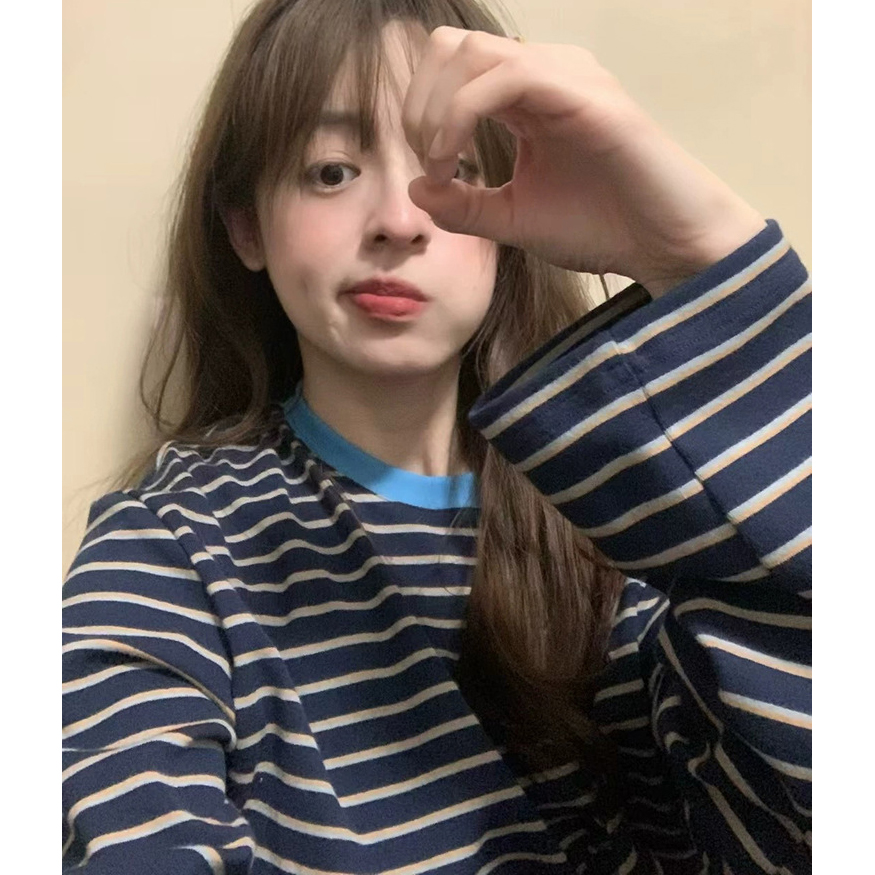 秒发！鸡蛋家egg撞色圆领