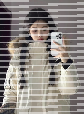 大毛领派克羽绒棉服女秋冬季2026新款加厚保暖短款工装棉衣外套潮