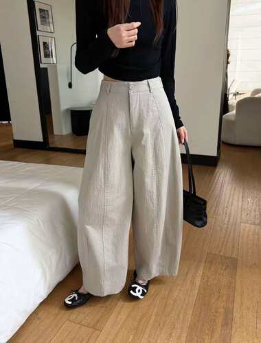 2026年新款名欧K2727-1秋季百搭款宽松款休闲裤女显瘦百搭弯道裤
