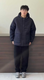 男士冬季新款三层加厚一套过冬连帽宽松保暖可外穿家居服套装