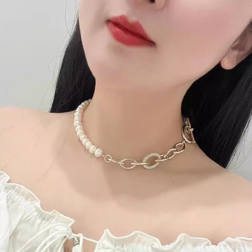 GA专柜商场同款官网2025新款珍珠项链女品牌轻奢高级感锁骨链颈链