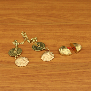 瑞祥佛具道家求签交杯灵卦贡杯茭问卦杯纯铜扇形贝壳铰链圣杯