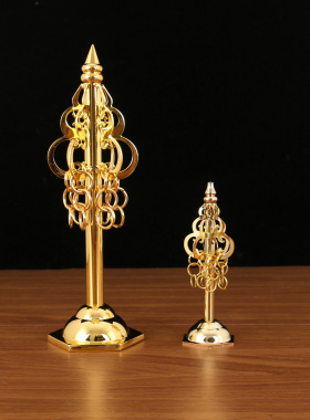 黄铜禅杖唐僧地藏王寺庙小摆件