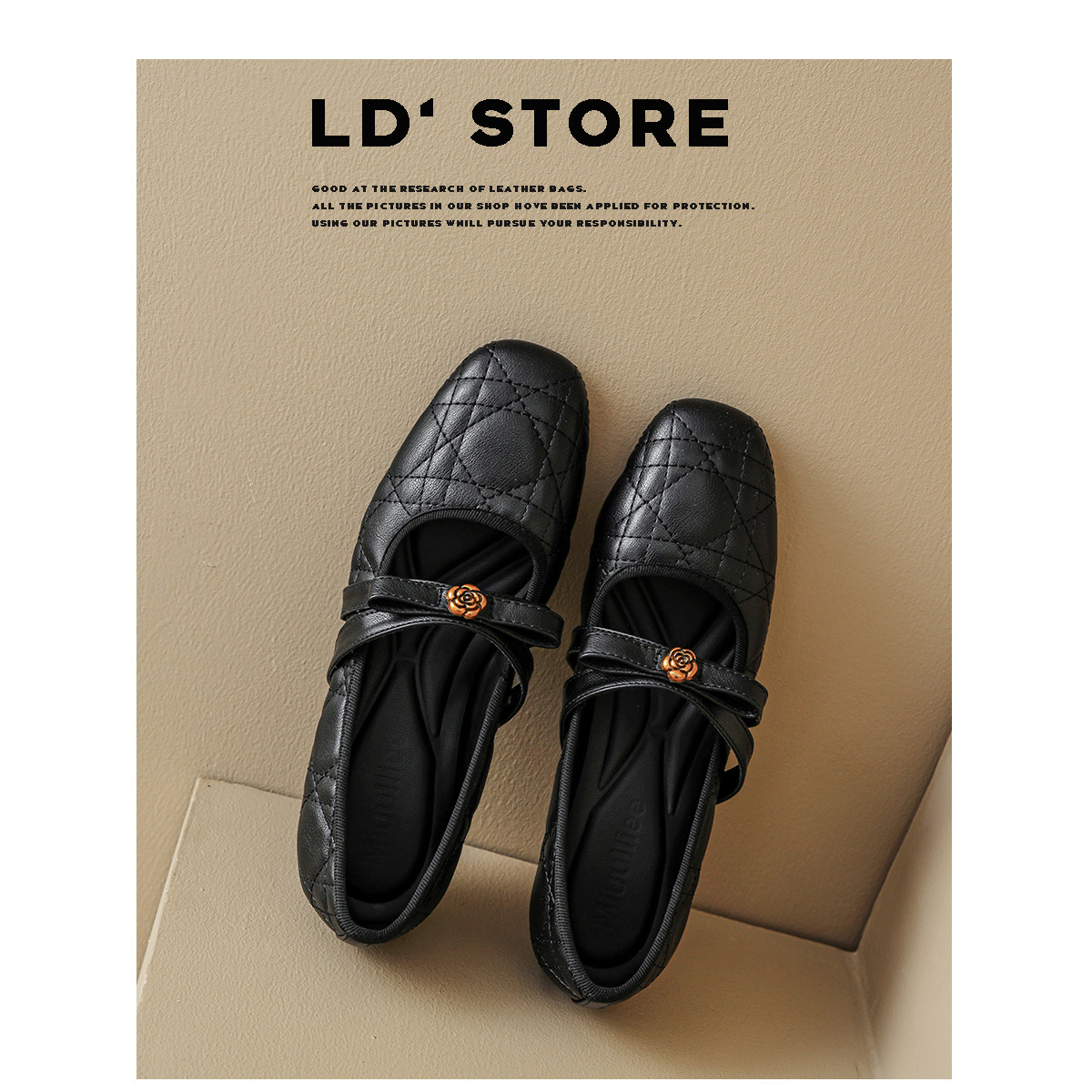 真皮~山茶花玛丽珍鞋女2026春季新款内增高小香风菱格纹珍珠单鞋,女鞋,玛丽珍鞋,淘宝优惠券,粉丝福利购,淘宝优惠卷