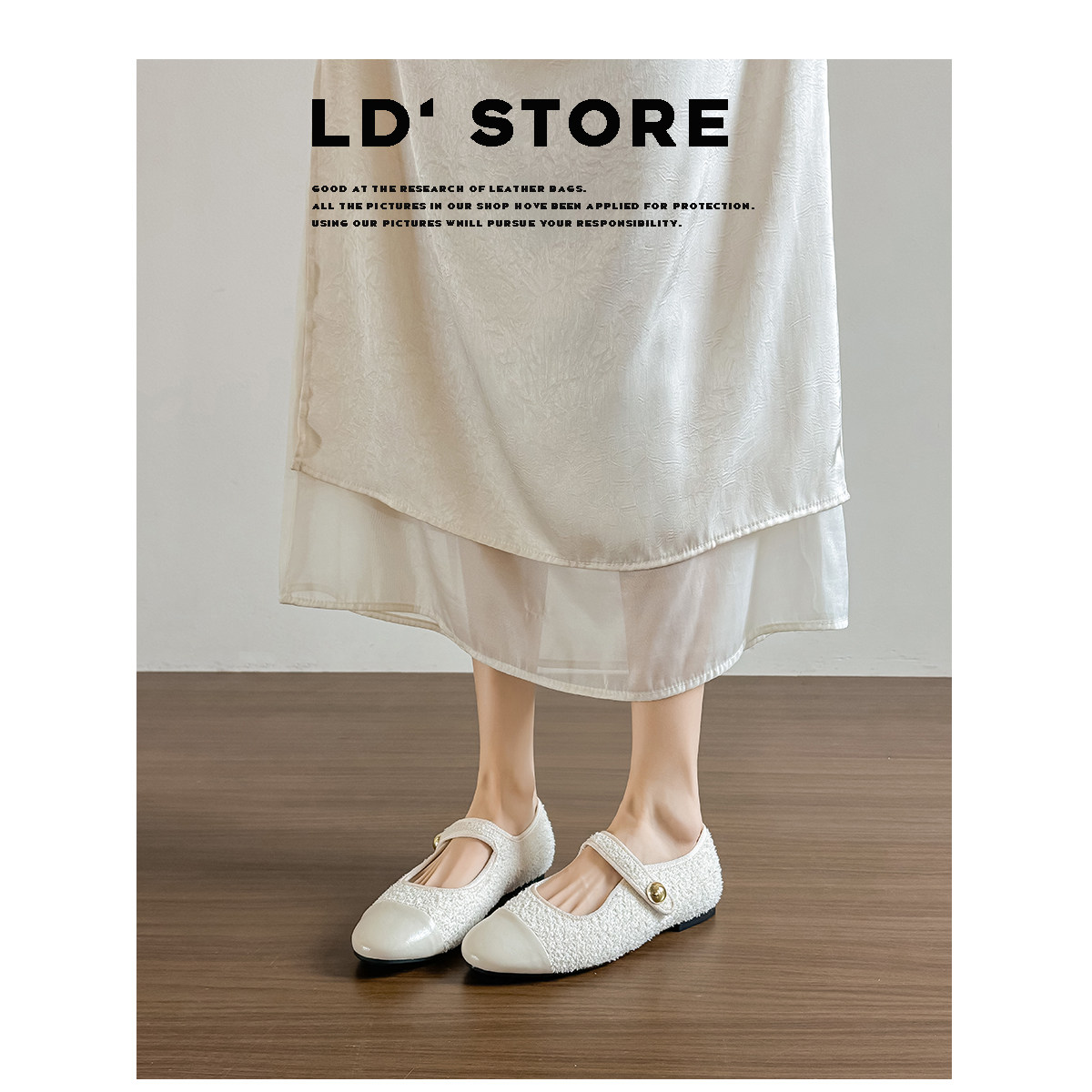 真皮~内增高拼接小香风玛丽珍鞋去2026春季一字带平底通勤单鞋子