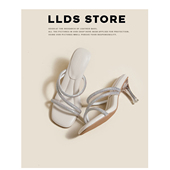 踩屎感水晶高跟凉拖鞋 女2025夏季 新款 羊皮版 水钻仙女风细跟凉鞋