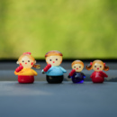 琉璃手作幸福一家人车载桌面摆件可爱治愈糖葫芦公仔寓意幸福礼物