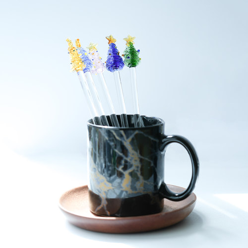 纯手工非遗琉璃圣诞树搅拌棒