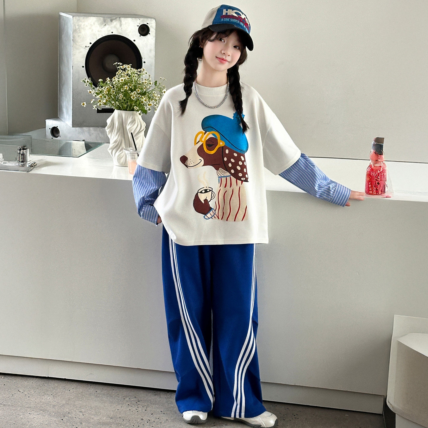 女童秋装套装2026新款韩系洋气中大童休闲卫衣裤子两件套运动服