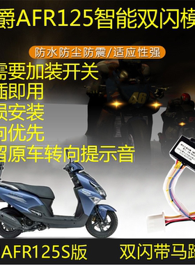 适用豪爵AFR125S ABS版NFR125踏板车双闪开关爆四闪带提示马蹄音