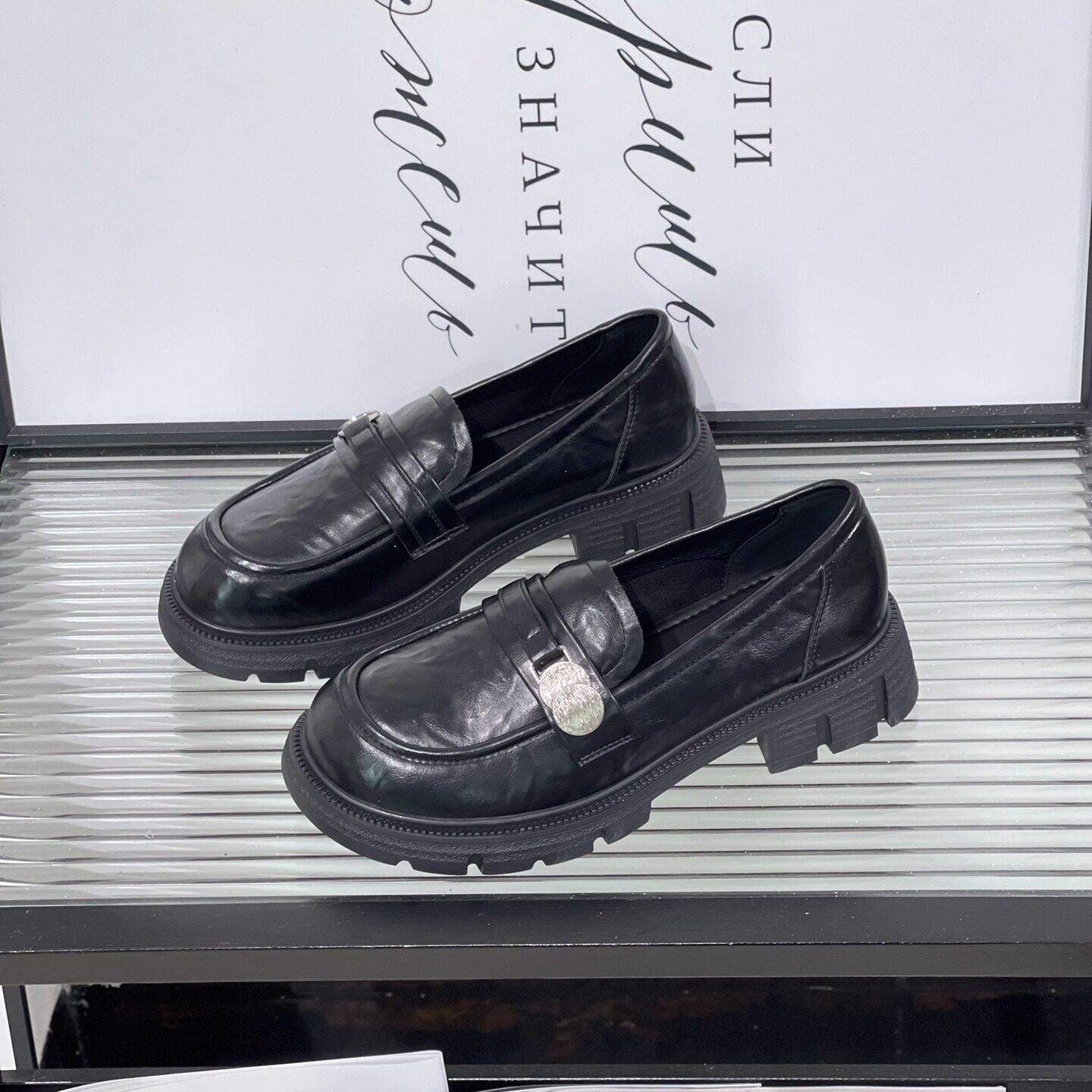 2025年春季新款厚底jk小皮鞋英伦风粗跟单鞋百搭女士乐福鞋女鞋子