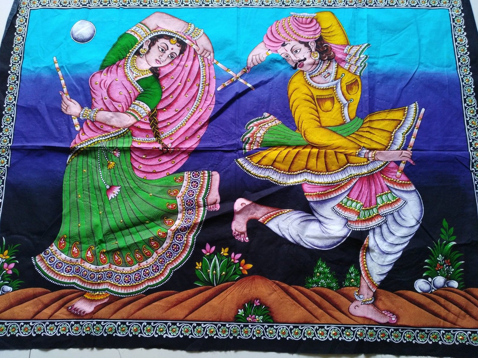 印度挂画墙画瑜伽馆装饰画印度神像茹阿达奎师那高清布画在类目 特色手工艺, 海外工艺品, 印度特色中 - 来自Buy2taobao.com提供专业的淘宝代购服务