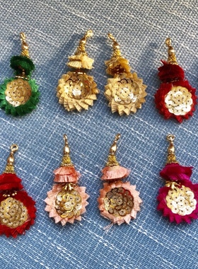 进口宝莱坞民族风挂坠印度舞服饰挂饰珠子三款2022新现货印巴特色