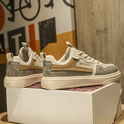 网红男鞋春秋休闲运动板鞋空军aj一号英伦风休闲鞋加绒鞋子男潮鞋